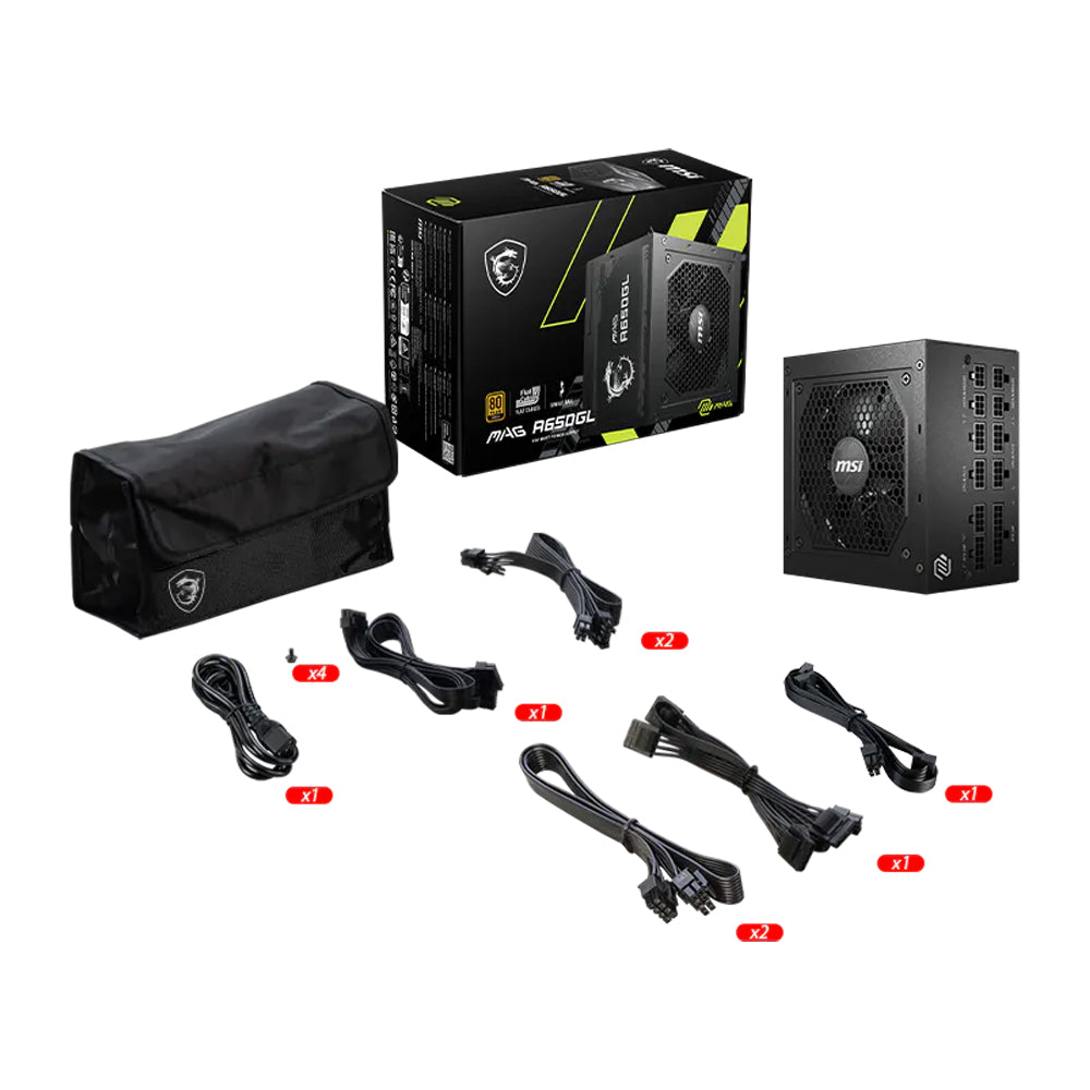 MSI MAG A650GL 80 Plus Gold Full Modular Power Supply