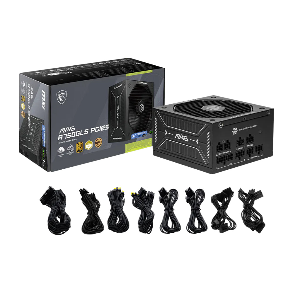 MSI MAG A750GLS PCIE5 80 Plus Gold Full Modular Power Supply