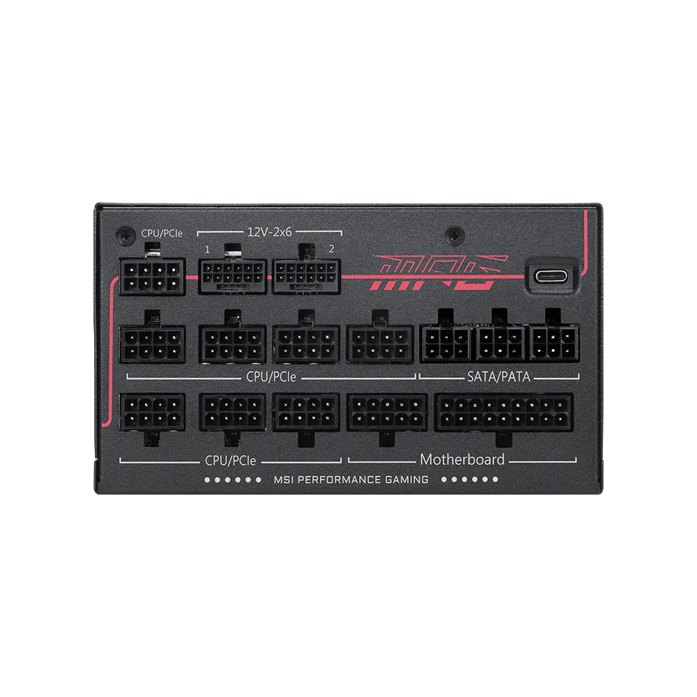 MSI MPG Ai1600TS PCIE5 ATX3.1 80 Plus Titanium Full Modular Power Supply
