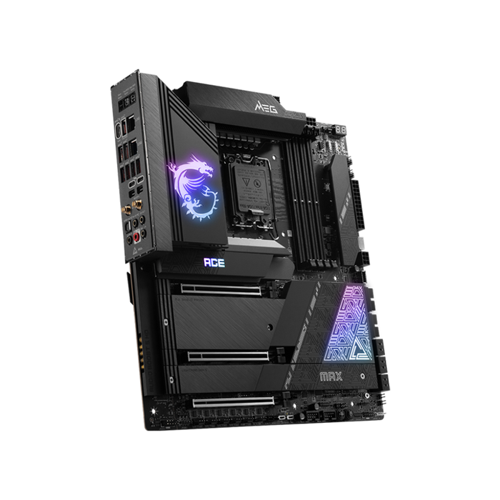 Intel® Core™ 14th/ 13th/ 12th Gen CPUs, DDR5 Dual Channel 7800+MHz, Thunderbolt 4, Wi-Fi 7, Dual 2.5G LAN, PCIe 5.0, and advanced cooling for extreme performance, ideal for high-speed gaming and multitasking.