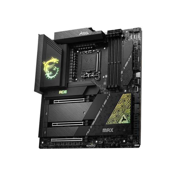 Intel® Core™ 14th/ 13th/ 12th Gen CPUs, DDR5 Dual Channel 7800+MHz, Thunderbolt 4, Wi-Fi 7, Dual 2.5G LAN, PCIe 5.0, and advanced cooling for extreme performance, ideal for high-speed gaming and multitasking.