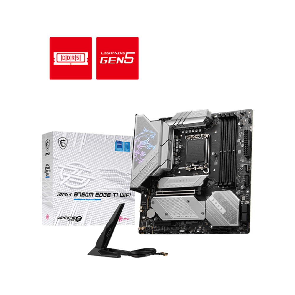 MSI MPG B760M Edge Ti Wifi MaTX Gaming Motherboard | Powered by MSI MPG B760M Edge Ti Wifi MaTX Gaming Motherboard | Powered by