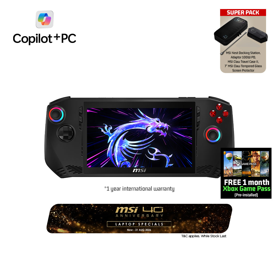 MSI Claw 7 AI+ Super Pack A2VM-044MY Gaming Handheld – MSI Store