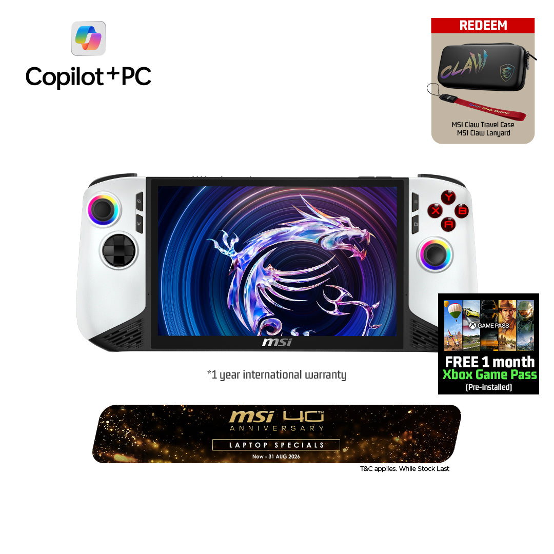 MSI Claw 8 AI+ Polar Tempest Edition A2VM-075MY Gaming Handheld