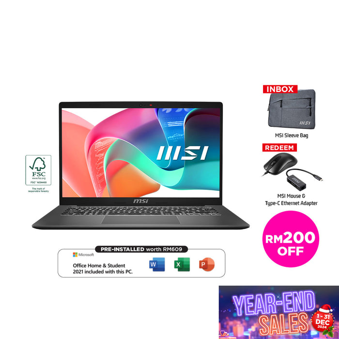 MSI Modern 14 F13MG 029 Business and Productivity Laptops