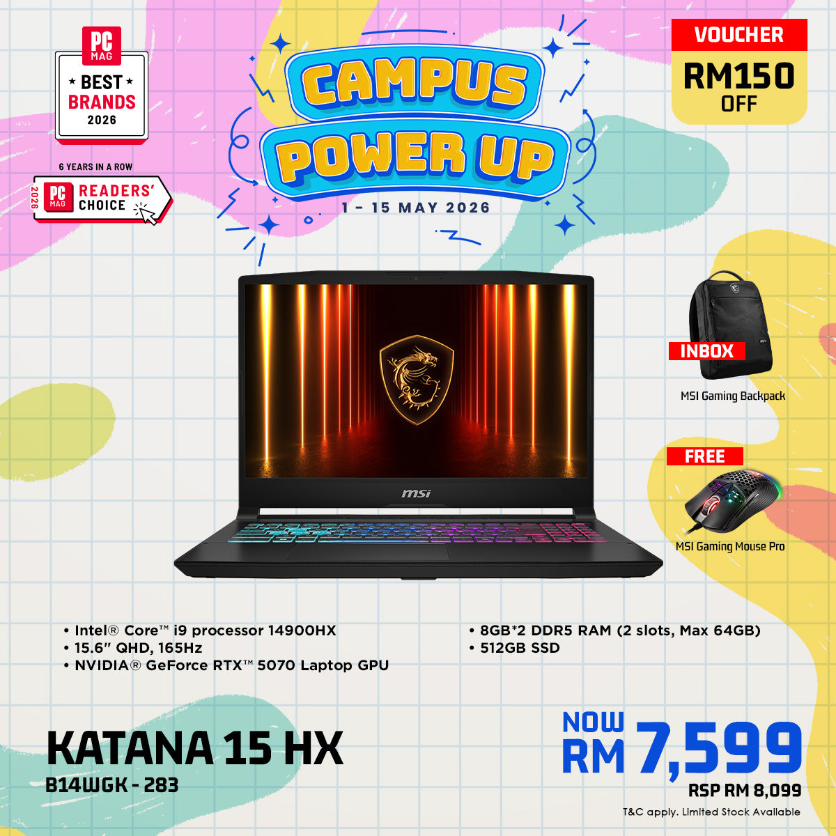 MSI Katana 15 HX B14WGK 283 Gaming Laptop