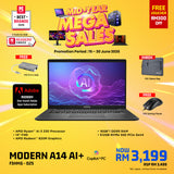 [Online Exclusive] MSI Modern A14 AI+ F3HMG 025 Business and Productivity Laptop