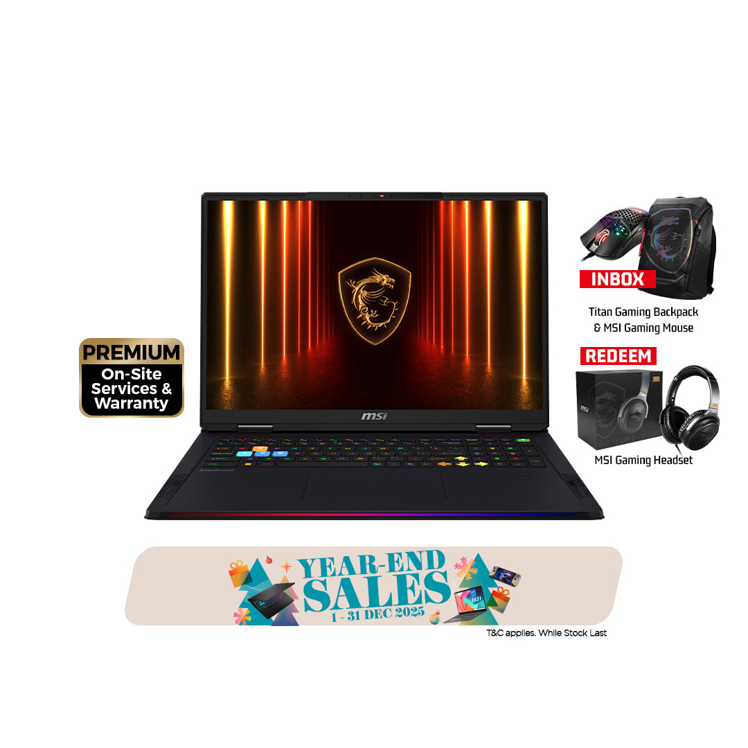 MSI Raider 18 HX AI A2XWJG 068 Gaming Laptop [NVIDIA® GeForce RTX™ 5090 Laptop GPU]