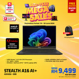 MSI Stealth A16 AI+ A3XVGG 089 Gaming Laptop