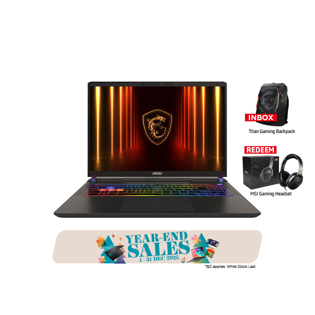 MSI Vector 16 HX AI A2XWIG 045 Gaming Laptop [NVIDIA® GeForce RTX™ 5080 Laptop GPU]