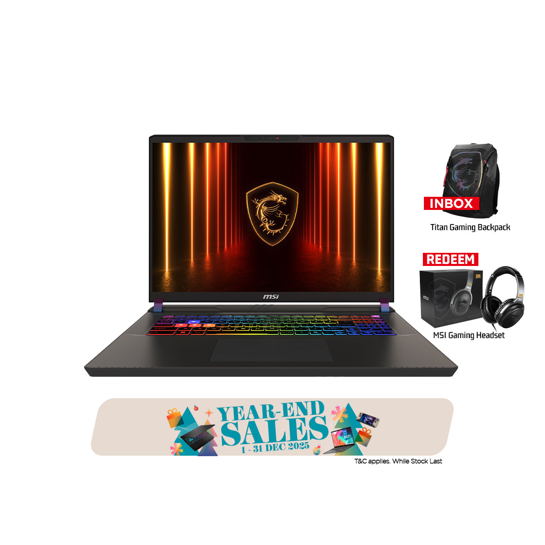 MSI Vector 17 HX AI A2XWJG 074 Gaming Laptop [NVIDIA® GeForce RTX™ 5090 Laptop GPU]