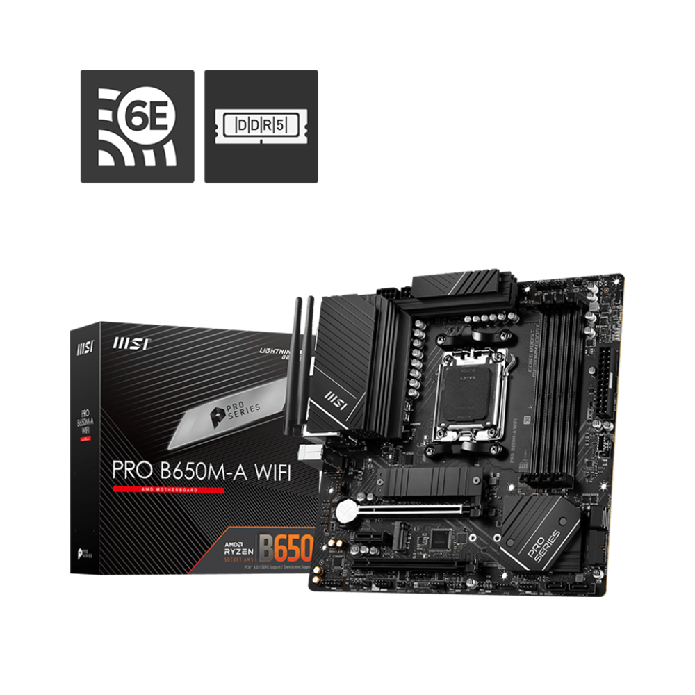 MSI PRO B650M-A WIFI (MATX) Powered by MSI – MSI Store Malaysia