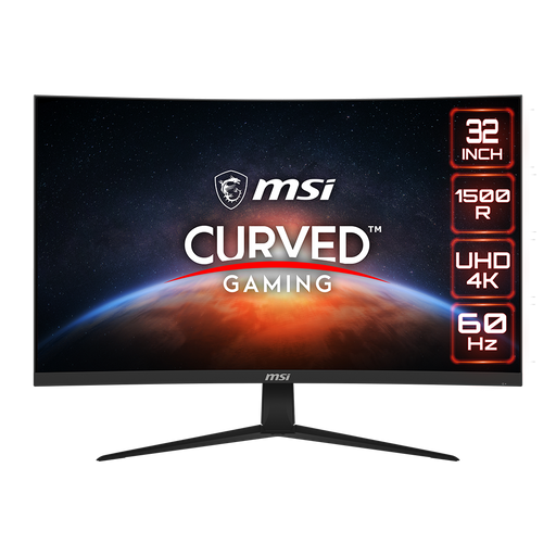 31.5 inch Curved Gaming Monitor: 3840x2160 UHD, 60Hz VA, 4ms GTG, 250nits HDR