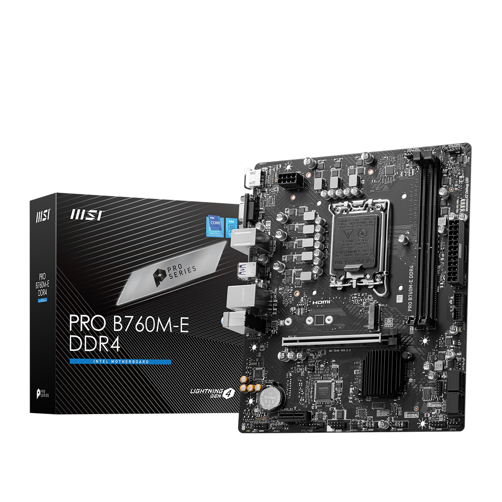 MSI PRO B760M-E DDR4 (MATX) Powered by MSI – MSI Store Malaysia