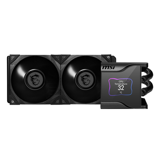 The MEG CORELIQUID S Series liquid cooler provides out of box support for LGA 1700 with a 2.4 inch IPS Display.